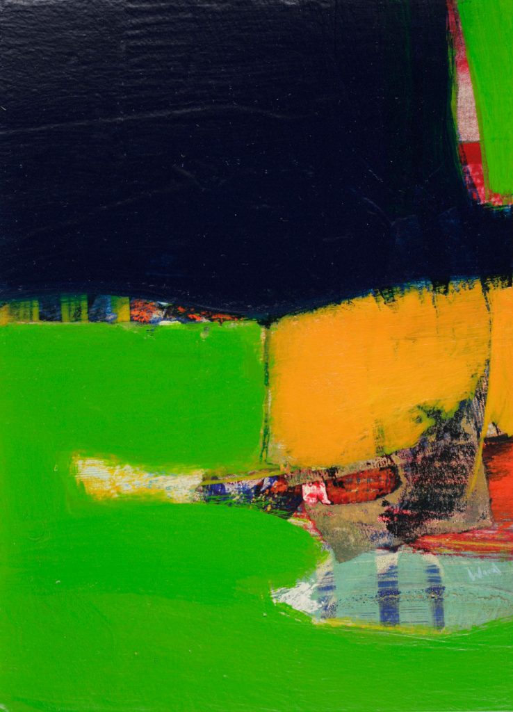 ‘Tied Up’; 13 x 9.25 inches (33 x 23 cm); Acrylic & Collage on Card; Cat. 2005 [AVAILABLE]