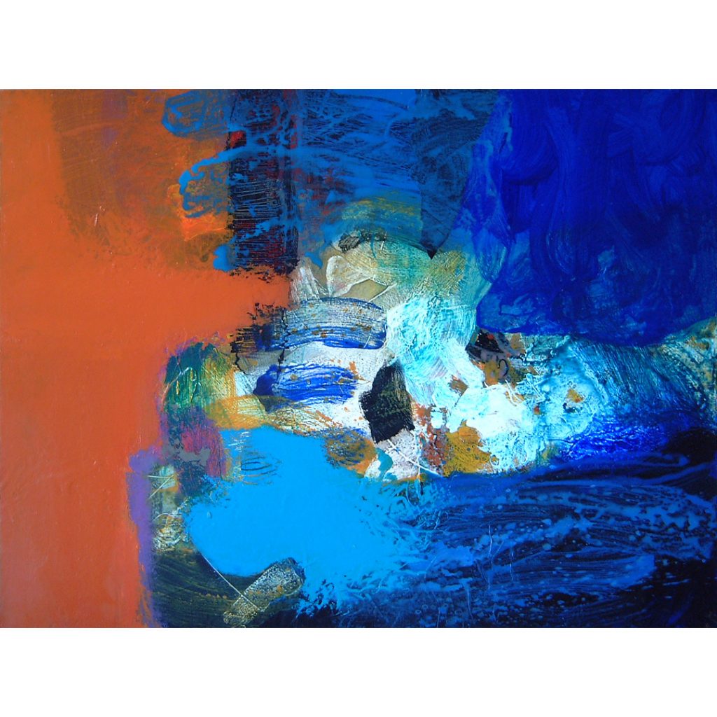 'Undertow'; 36 x 48 inches (91 x 122 cm); Acrylic & Collage on Card; Cat. 709 [SOLD]