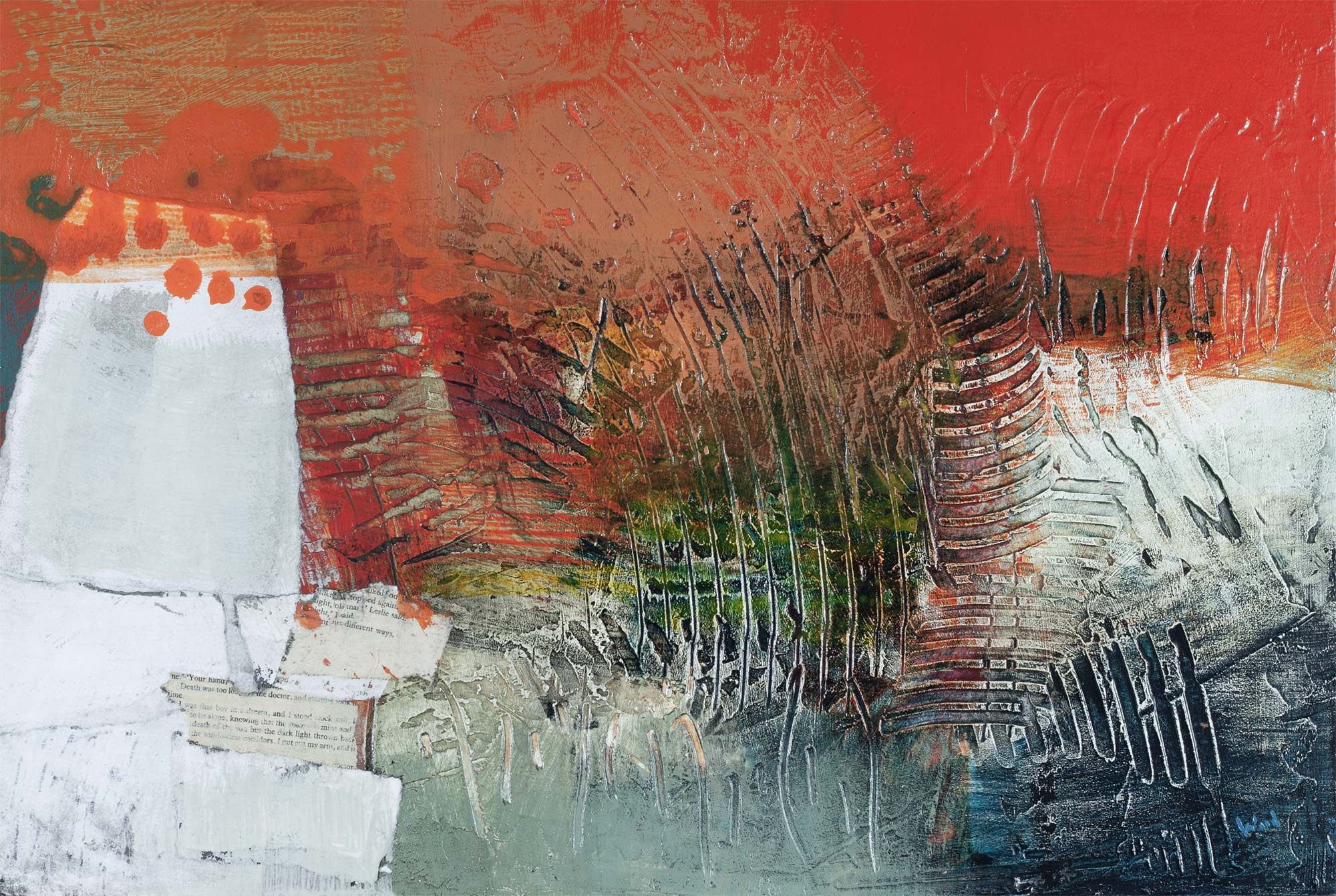 'Our Different Ways' | 16 x 24 inches (41 x 61 cm) | Acrylic, Mixed Media & Collage on Panel