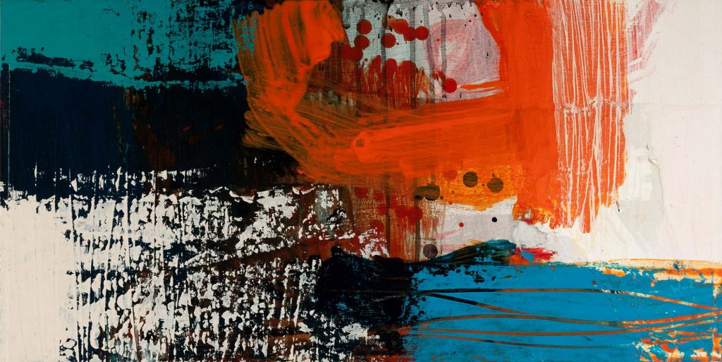 'Winter Sun' | 12 x 24 inches (30 x 61 cm) | Acrylic & Collage on Panel