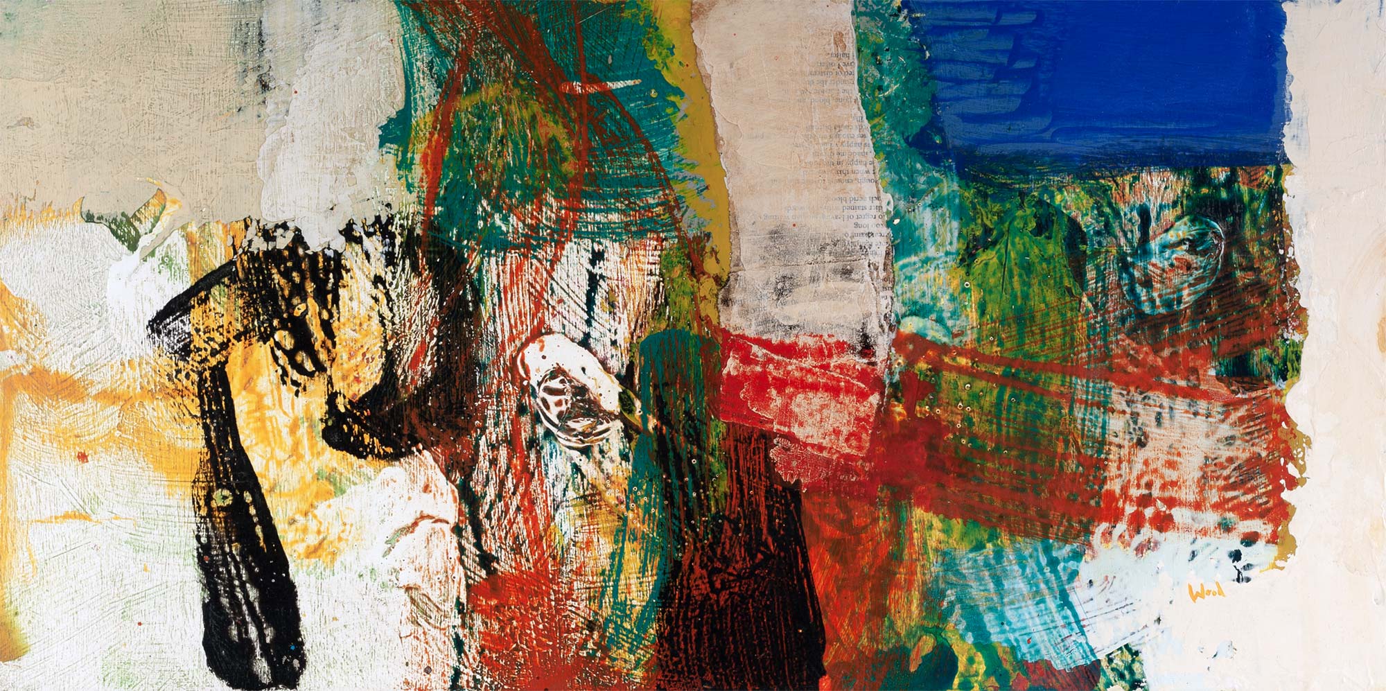 'While it Lasted'  |  12 x 24 inches (30 x 61 cm)  |   Acrylic & Collage on Panel