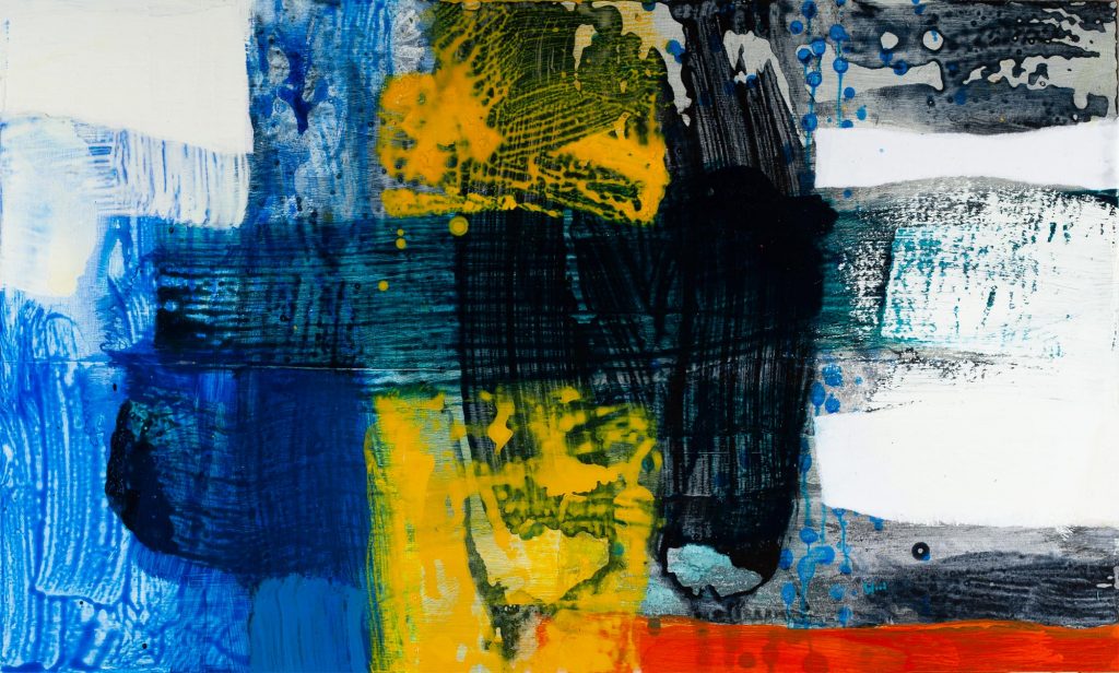 'Down the Other Air' | 18 x 30 inches (46 x 51 cm) | Acrylic on Box Panel