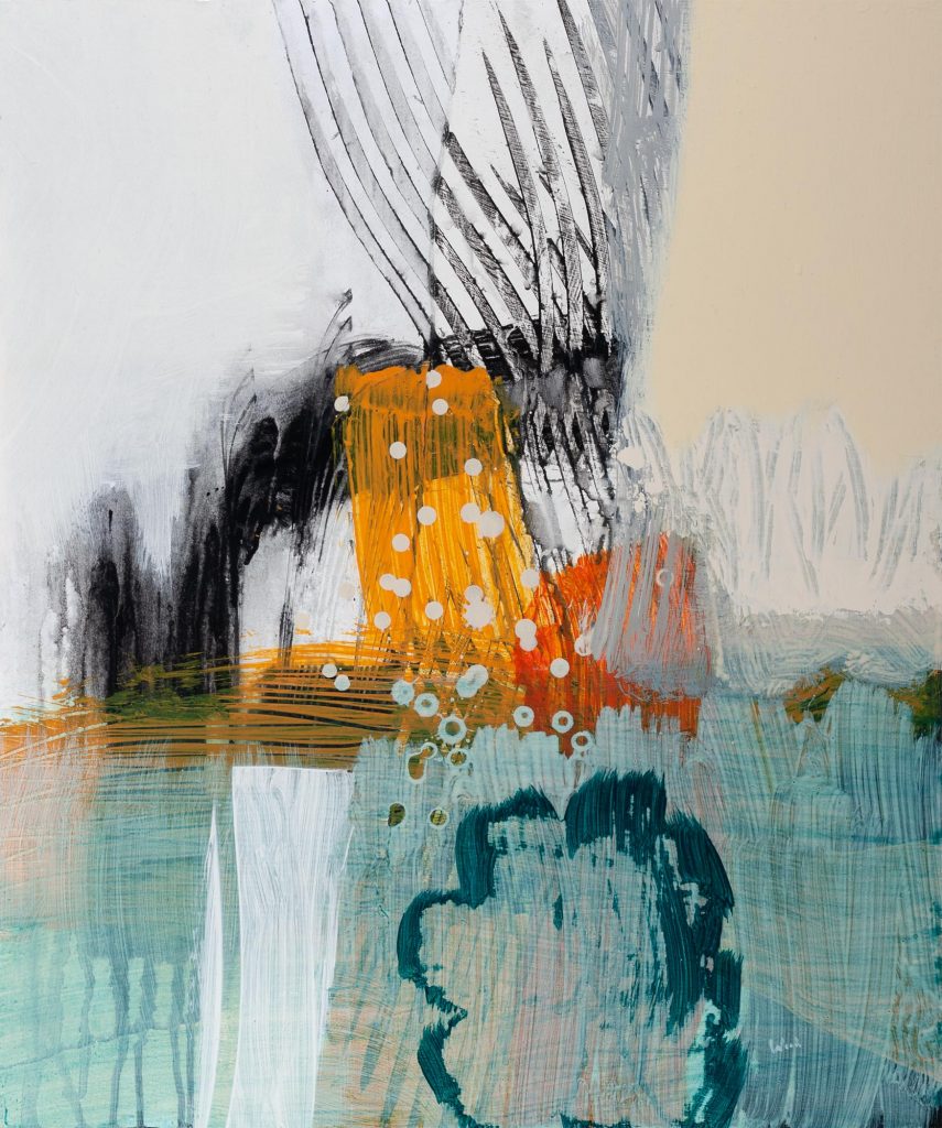 'If it was Raining Still' | 24 x 20 inches (61 x 51 cm) | Acrylic & Collage on Panel