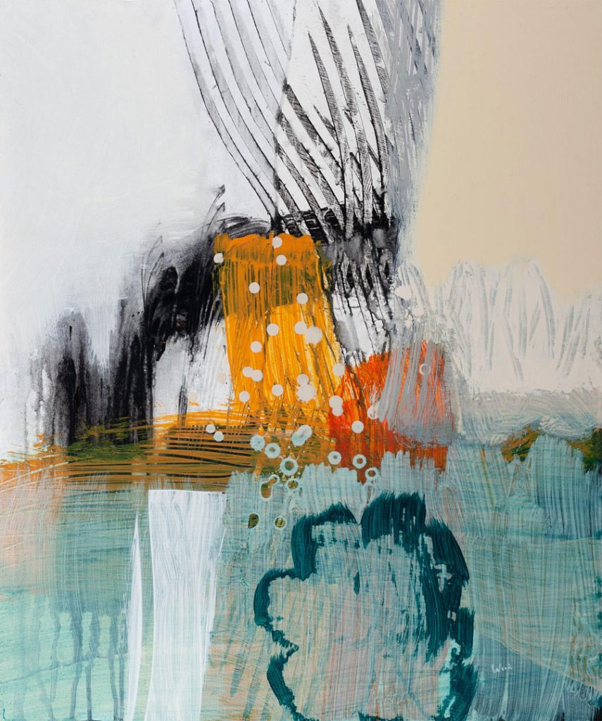 'If it was Raining Still' | 24 x 20 inches (61 x 51 cm); Acrylic & Collage on Panel